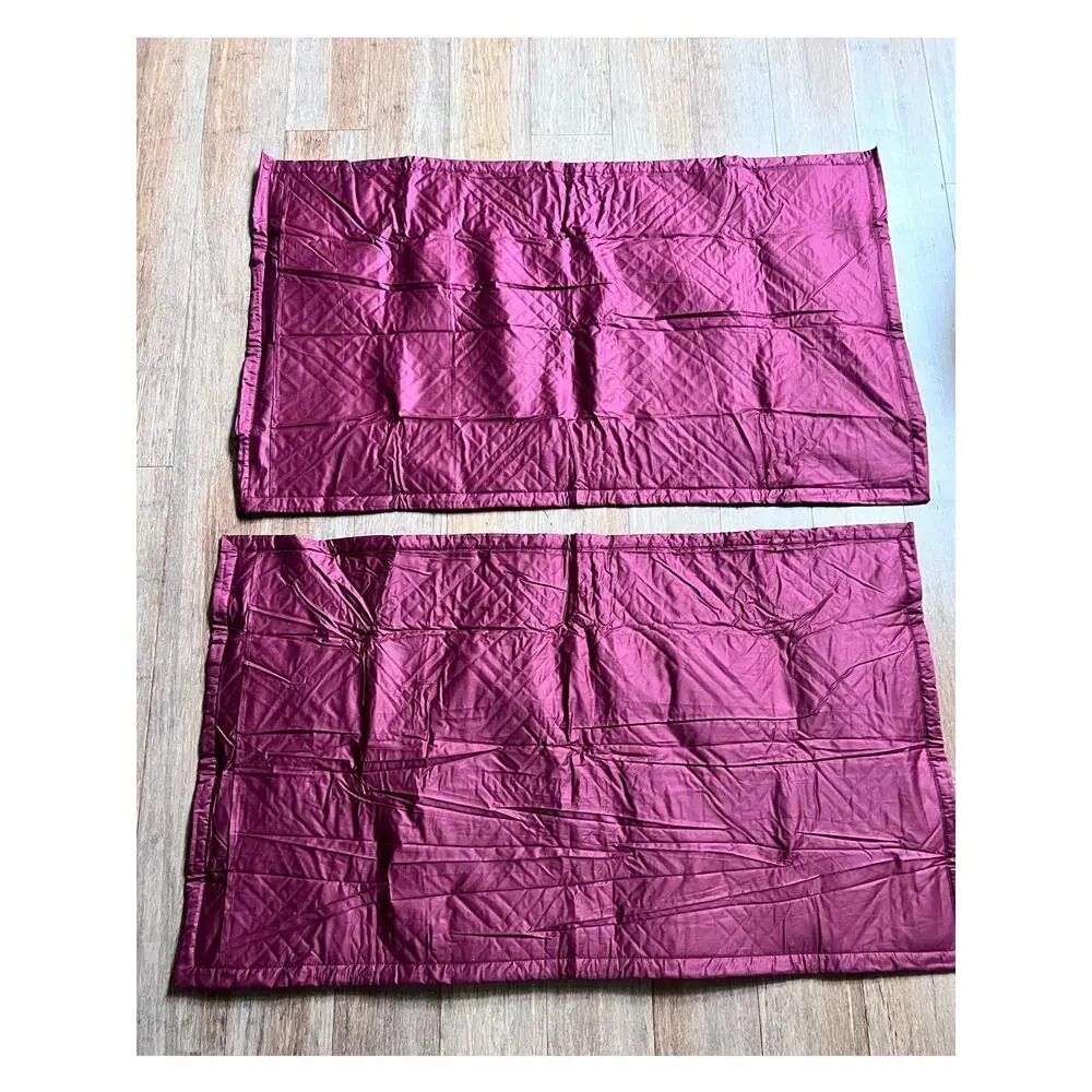 Cuddledown Set Of 2 King Size 100% Cotton Shell Quilted Shams Merlot Color NEW